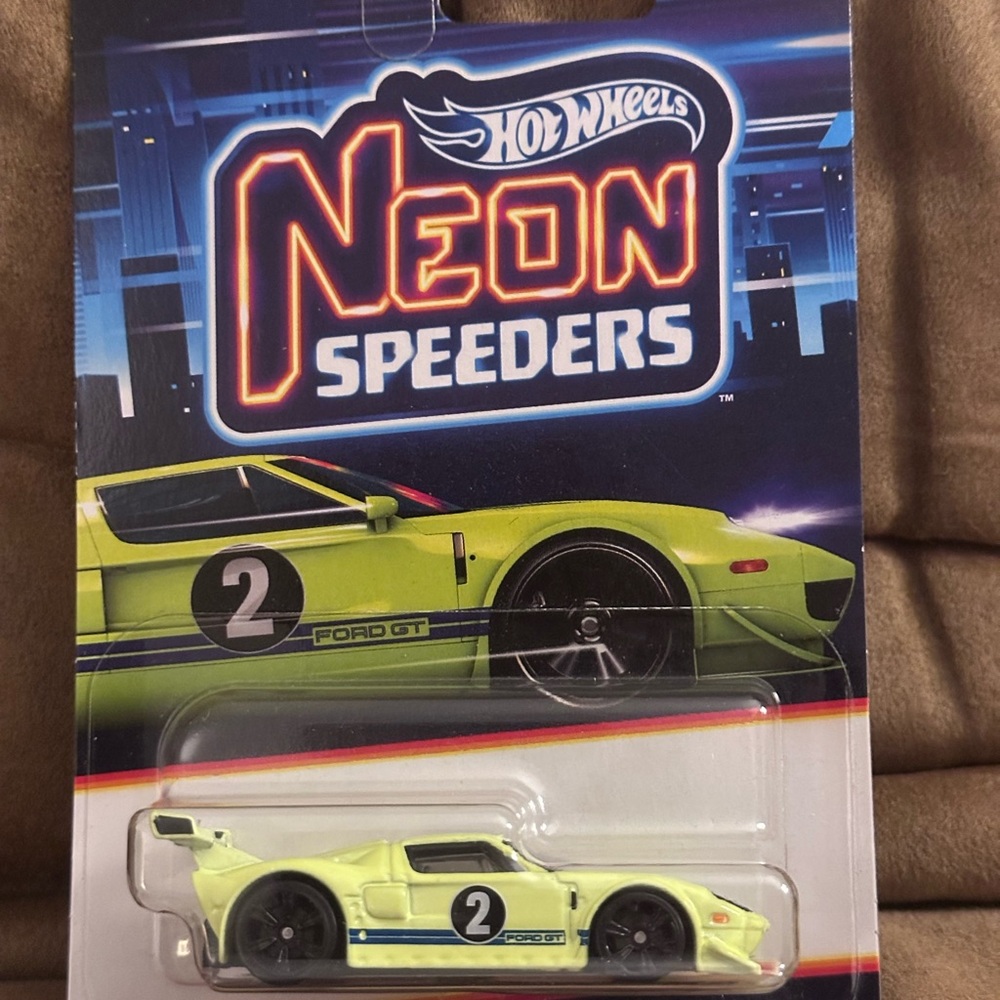 Hot Wheels Neon Speeders Ford GT Toy Car - Yellow
